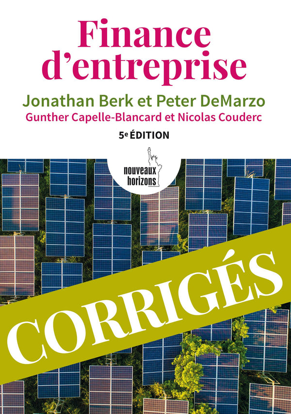 Finance d'entreprise (5e. éd.) Corrigés